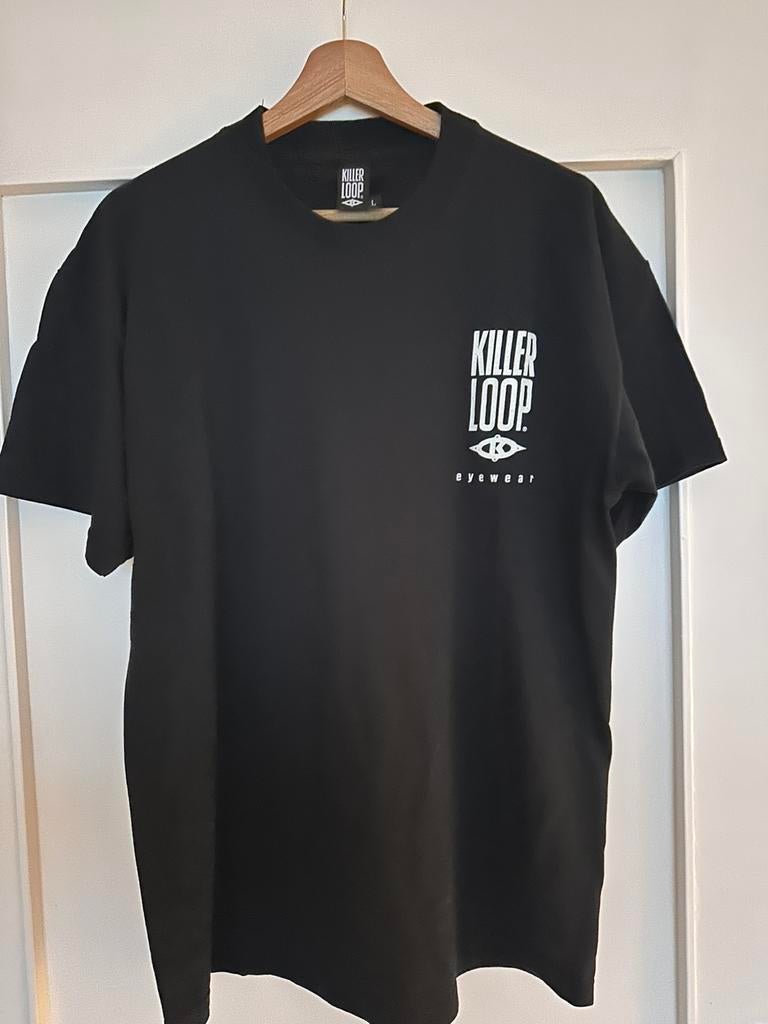 Killerloop t-shirt zwart / wit logos GLOEDNIEUW, Ophalen of Verzenden, Nieuw, Maat 52/54 (L), Zwart