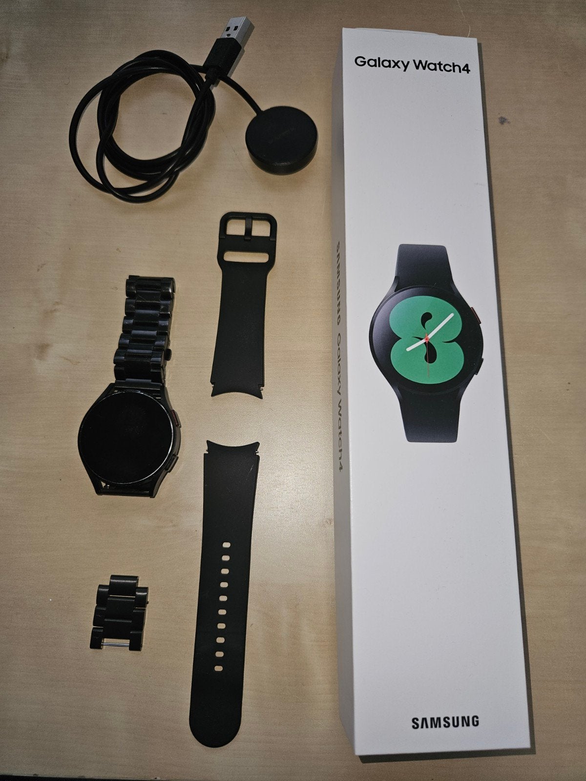 Samsung Galaxy Watch4 - Zwart met metalen band, Gebruikt, Zwart, Ophalen of Verzenden, GPS