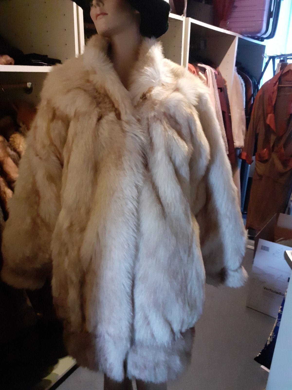 Prachtige echte witte bontjas bont jas bontmantel maat XXXL, Kleding | Dames, Jassen | Winter, Ophalen of Verzenden, Zo goed als nieuw