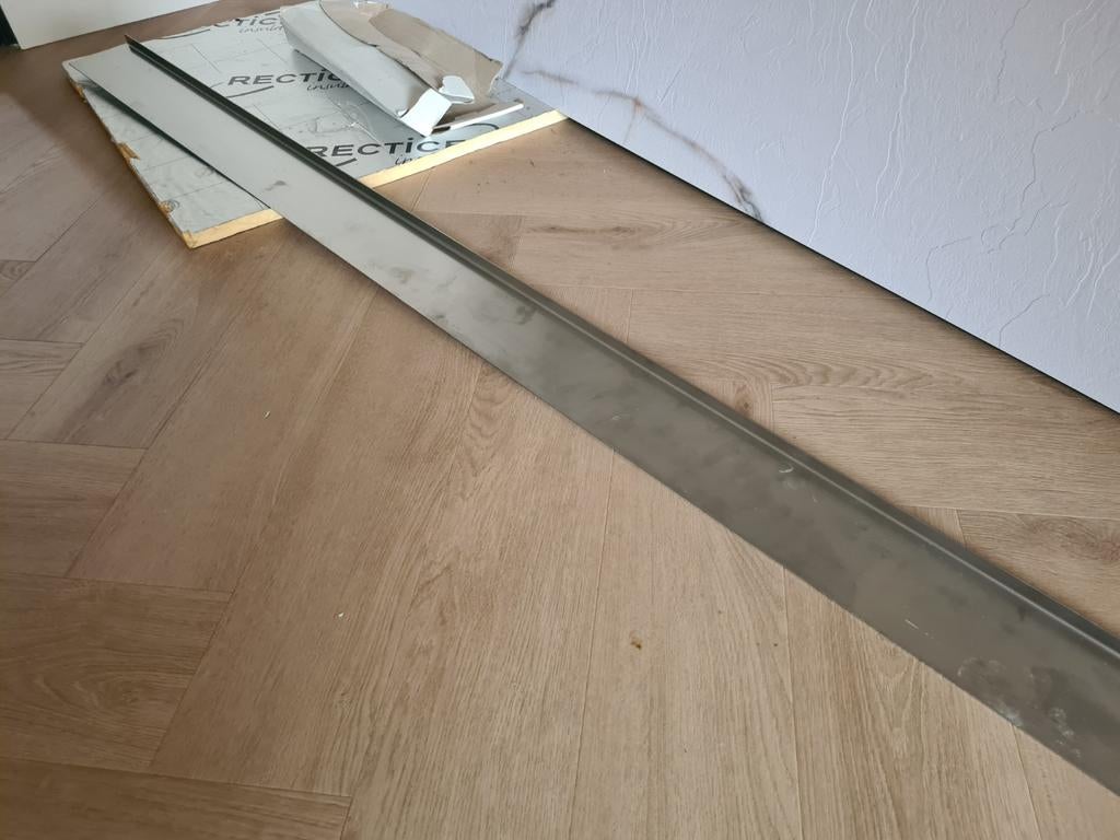 RVS overzetstrip 1.5 x 100 mm - 2 meter lengte, Ophalen of Verzenden, Nieuw