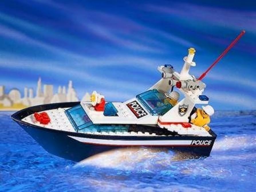 Lego 4012 Politieboot, Kinderen en Baby's, Speelgoed | Duplo en Lego, Lego, Ophalen of Verzenden, Complete set, Compleet