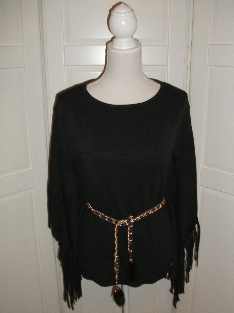 Glamorous zgan antraciet grijze fringes ketting trui XS,of S, Ophalen of Verzenden, Zo goed als nieuw, Glamorous, Maat 34 (XS) of kleiner