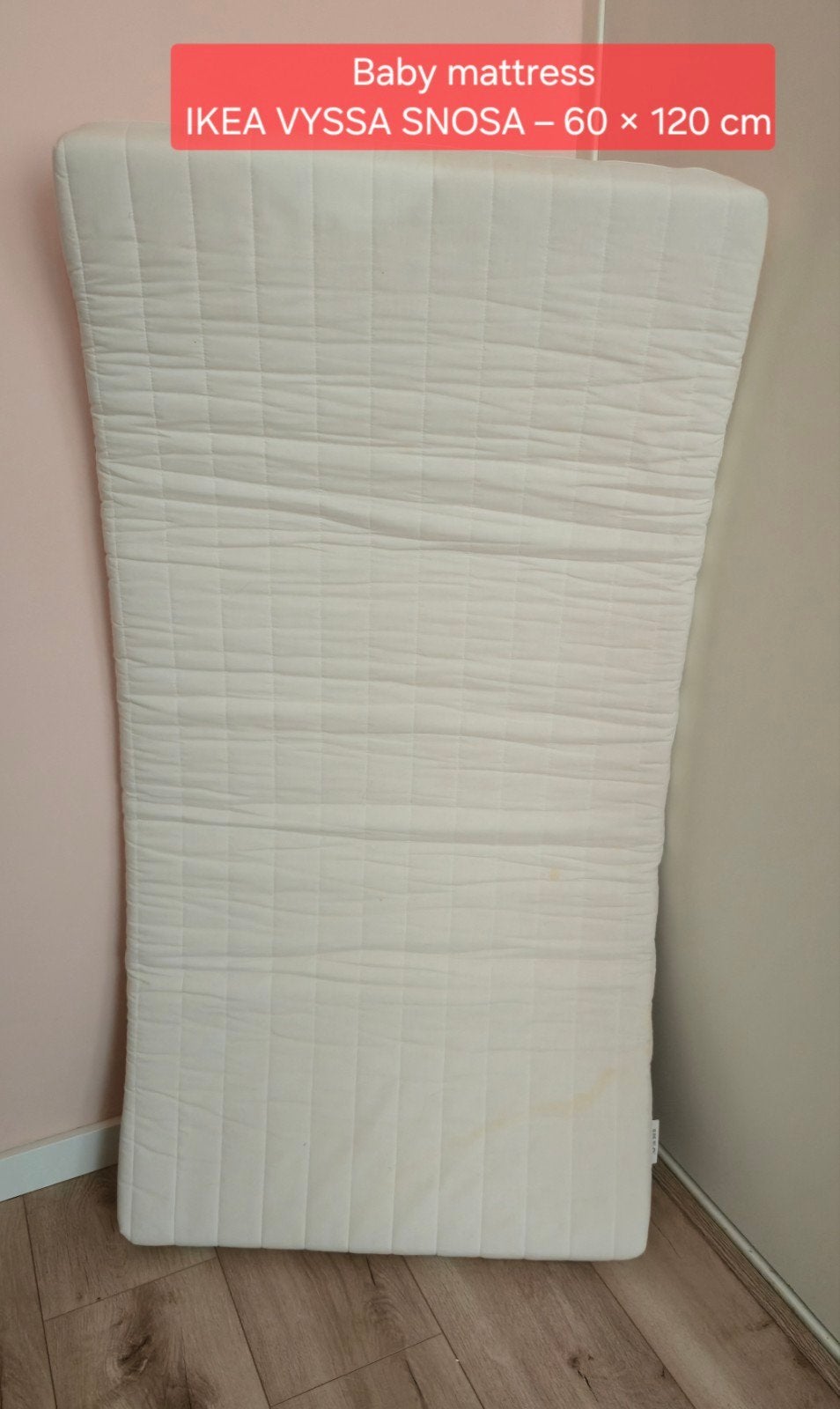IKEA | VYSSA SNOSA babymatras - 60 x 120 cm, Zo goed als nieuw, Matras, Eenpersoons, 70 cm of minder