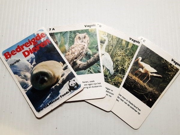 Vintage WNF Bedreigde Dieren Kwartet (Jaren 70/80)  Compleet, Ophalen of Verzenden, Gebruikt, Kwartet(ten)