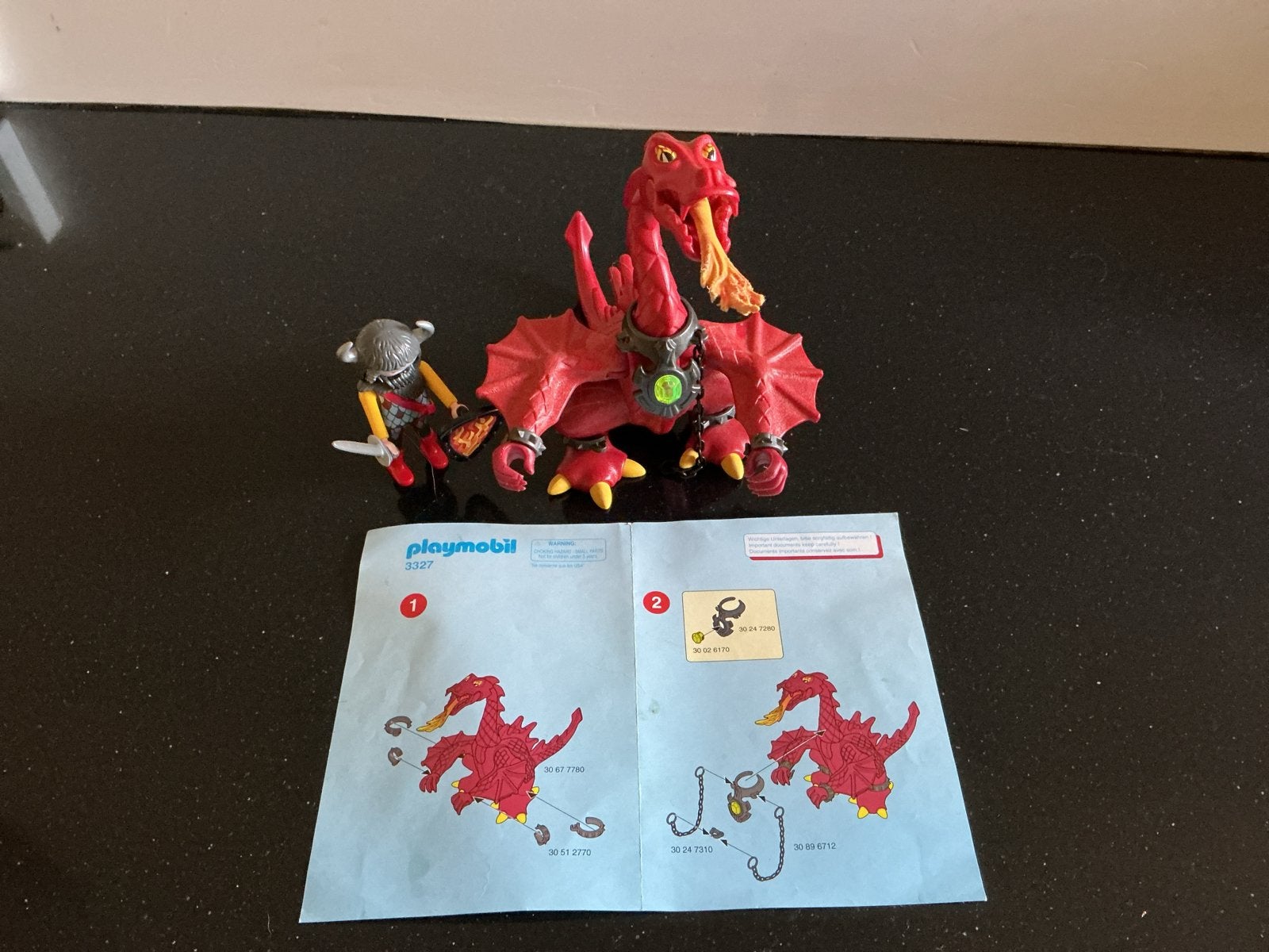 Playmobil Draak met ridder, Ophalen of Verzenden, Gebruikt