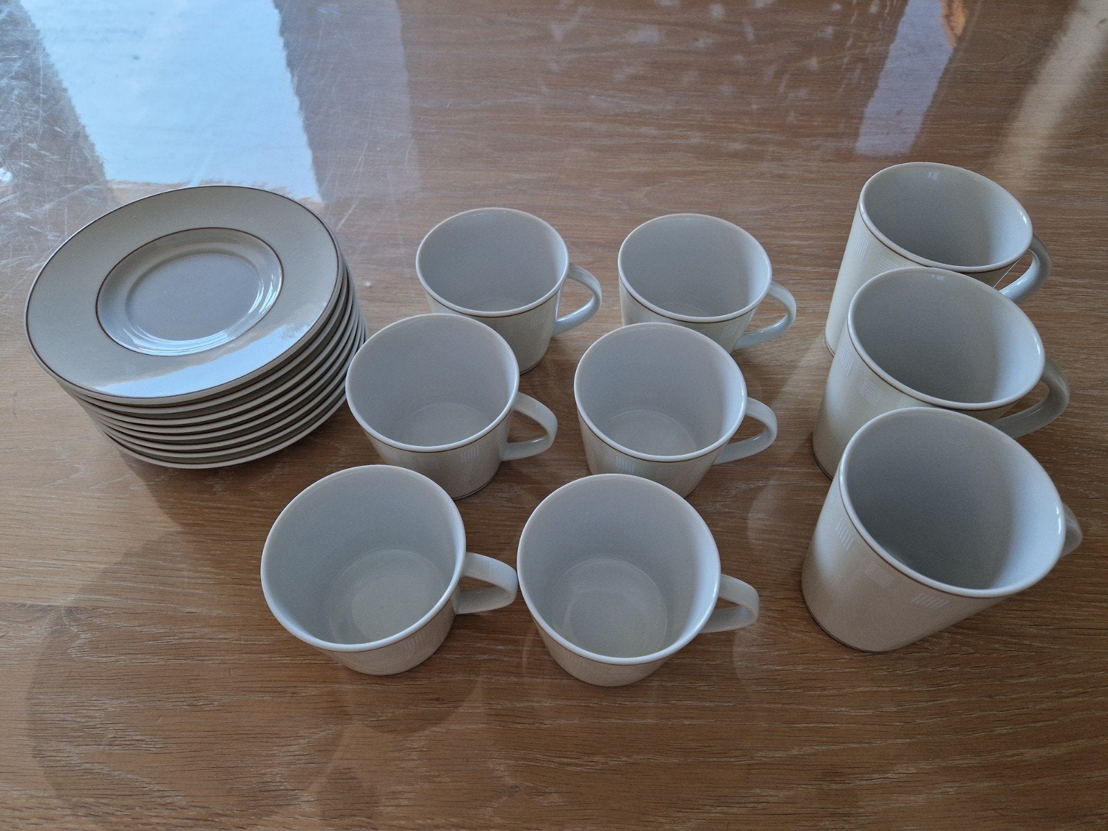 Servies Art-Design Sahara: 6 kopjes, 8 schotels, 3 mokken, Gebruikt, Overige merken, Keramiek, Ophalen of Verzenden
