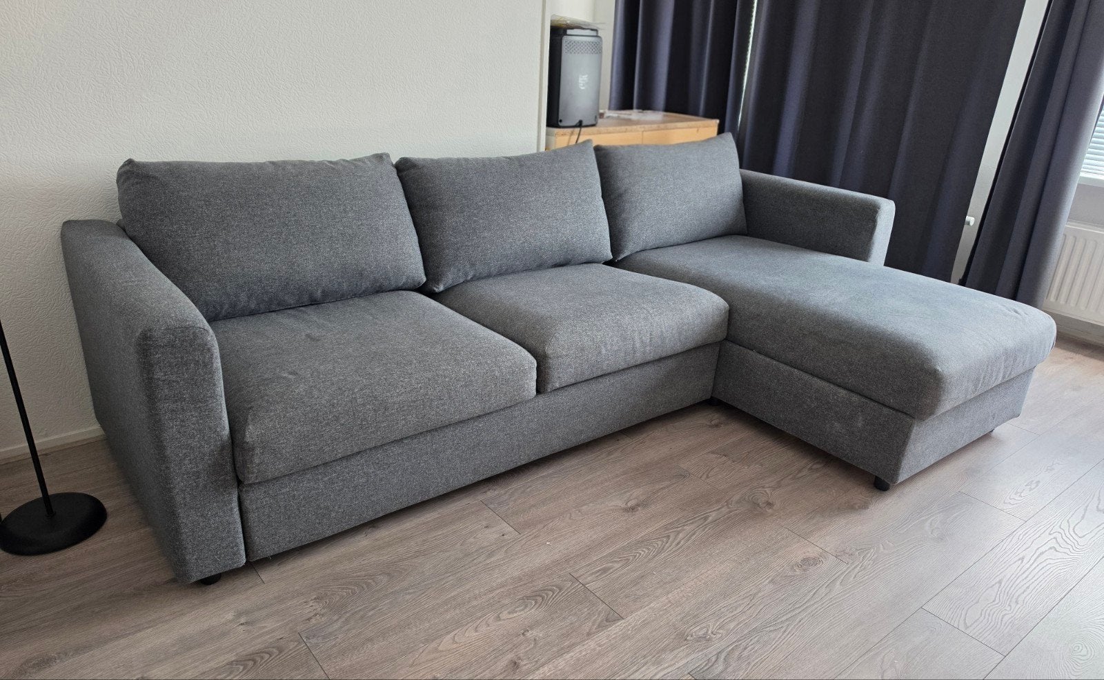 IKEA VIMLE 3-zitsslaapbank met chaise longue - goede staat, Ophalen, Gebruikt, Tweepersoons, Overige maten