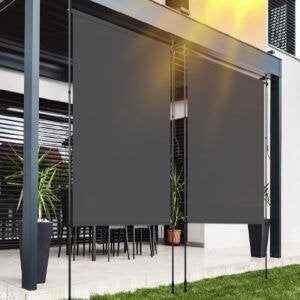 Rolgordijn voor buiten 120 x 270 cm Antraciet, 100 tot 150 cm, 200 cm of meer, Nieuw, Ophalen of Verzenden