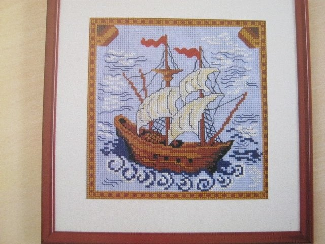 Borduurpatroon  Zeilbootje  nr 9870 do, Verzenden, Nieuw, Handborduren, Patroon