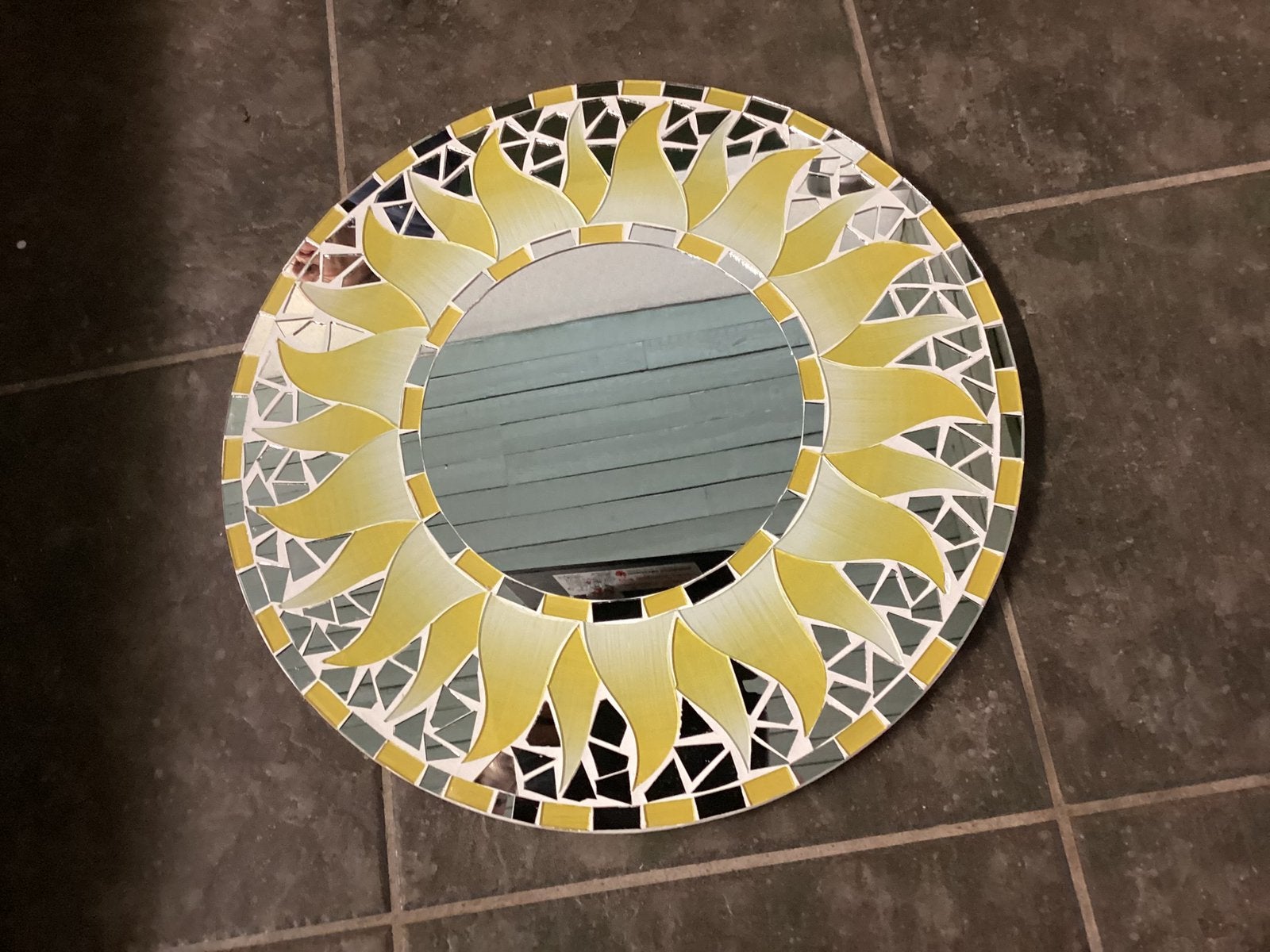Fraaie mozaïek spiegel, nieuw, Huis en Inrichting, Ophalen, Minder dan 50 cm, Rond, Nieuw