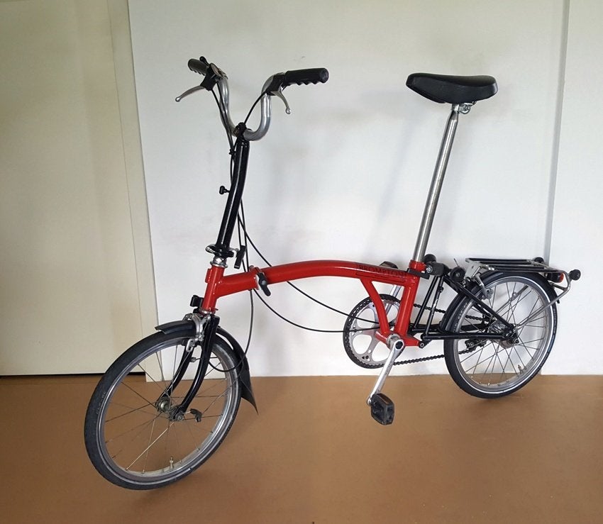 Brompton vouwfiets, Fietsen en Brommers, Fietsen | Vouwfietsen, Ophalen, Gebruikt, Brompton, Velgrem