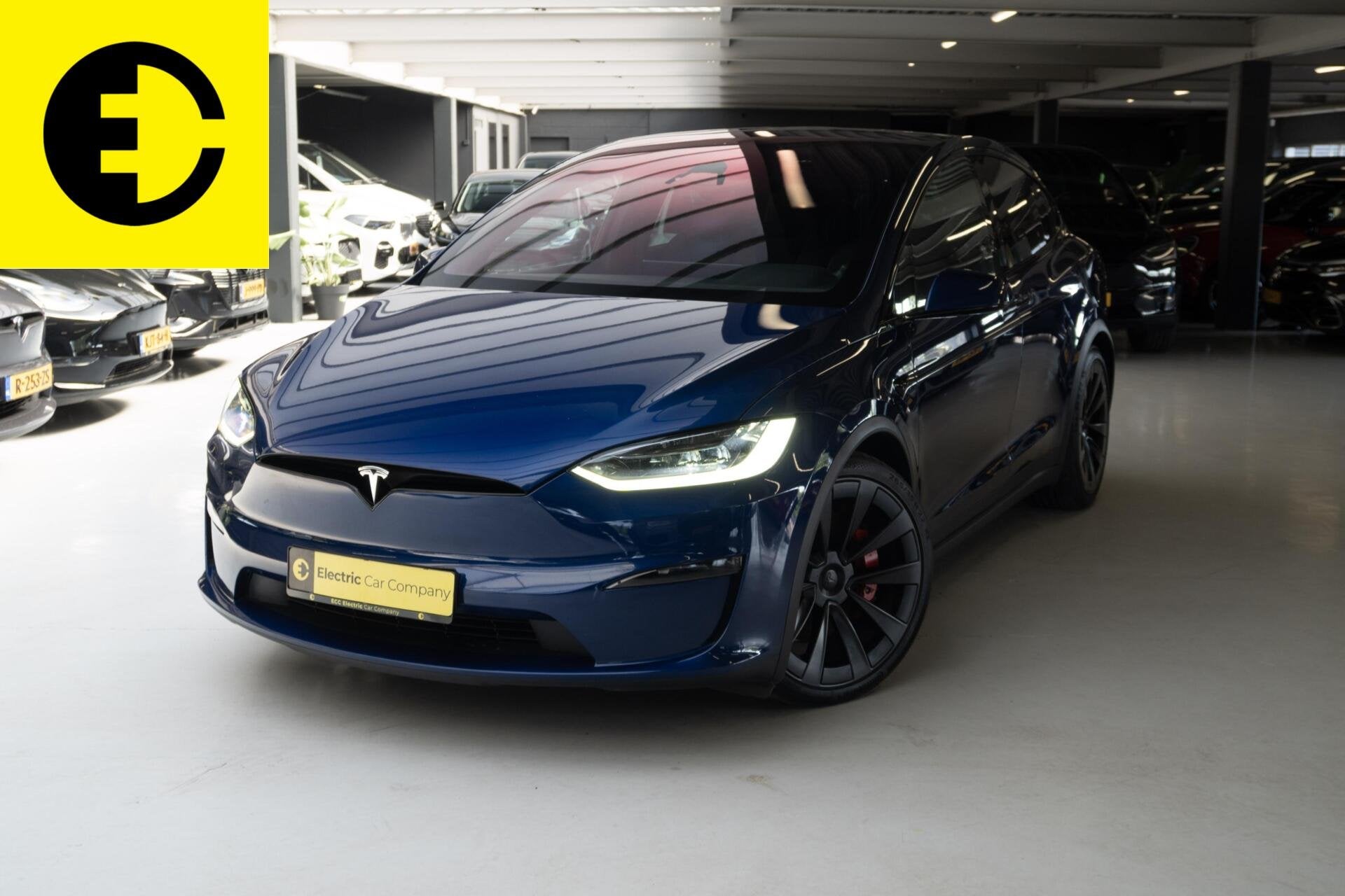 Tesla Model X Plaid AWD 6p. 100kWh | HW4 | FSD T.W.V. €750, Auto's, Automaat, Model X, Gebruikt, Blauw