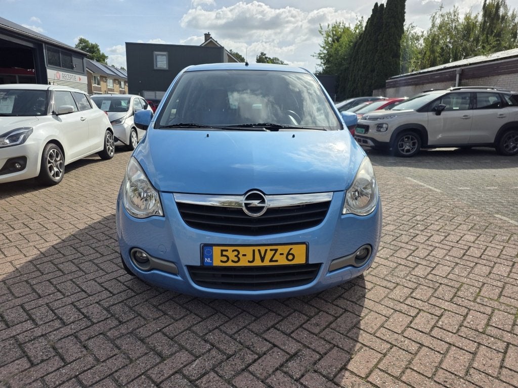 Opel Agila 1.0 Enjoy, airco, lm velgen. (bj 2009), Auto's, Stof, Gebruikt, Blauw, 996 cc