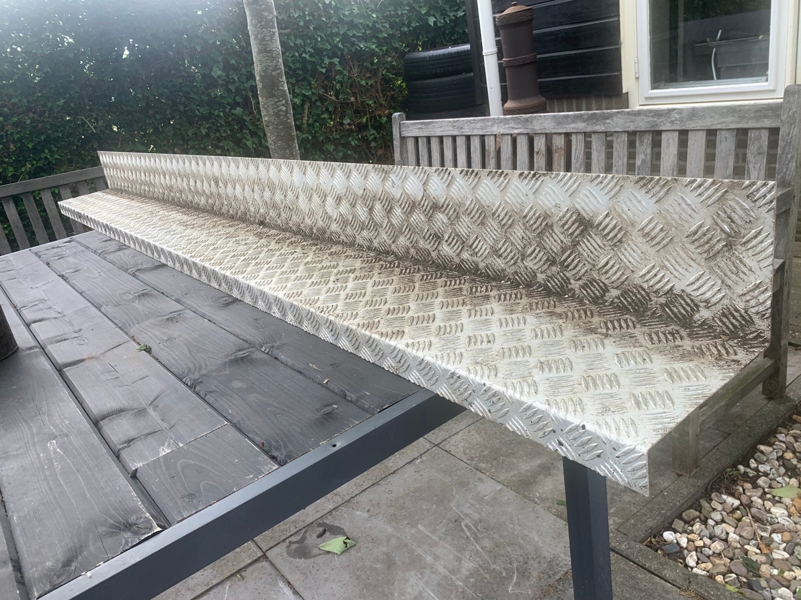 Traanplaat gezette Traptreden, lengte 3 meter, Ophalen, Gebruikt, Trap, 2 tot 4 meter