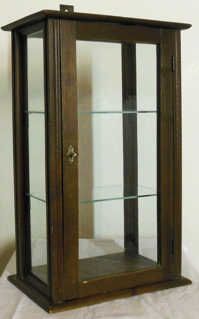 VITRINE. Nostalgie.  49x30x19,6 cm. Nette staat. Hout-glas., Ophalen, Minder dan 50 cm, Glas, Ruim vorige eeuw.