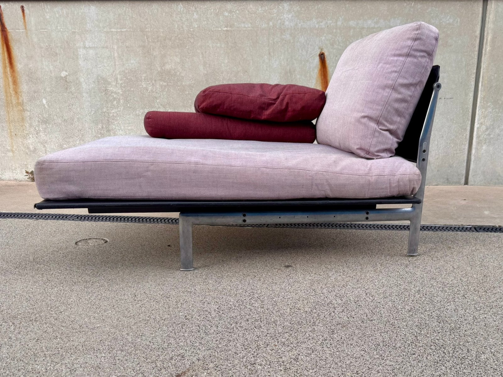 B&B Italia Diesis chaise longue design Citterio Nava Kvadrat, Eenpersoons, 100 tot 125 cm, B&B ITALIA, Ophalen of Verzenden