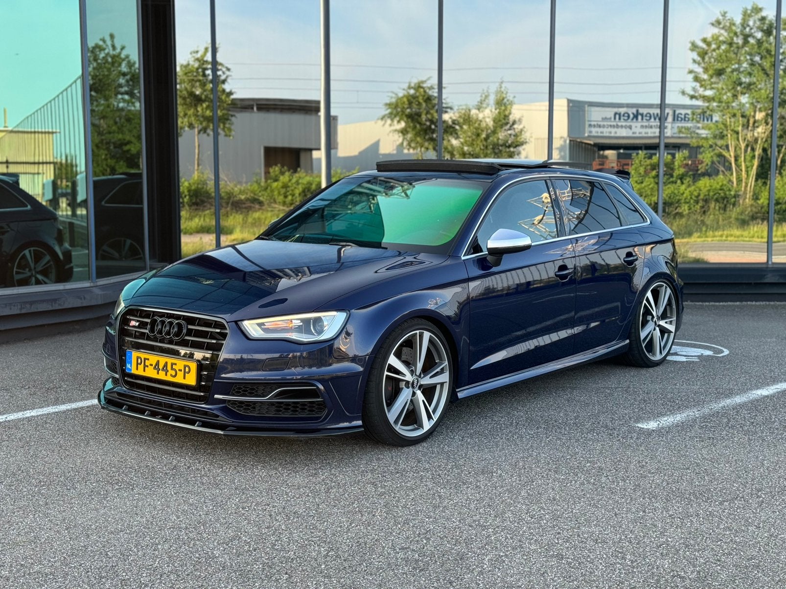 DIKKE AUDI S3 420PK!!! 2013 Maxton Downpipe stage 2, Auto's, Automaat, 4 cilinders, 1984 cc, Blauw