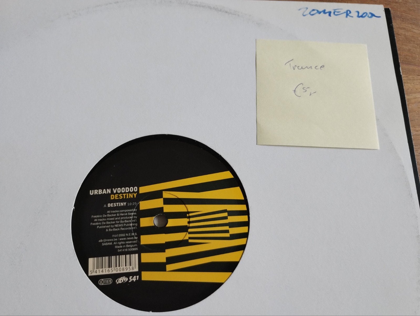 Urban Voodoo - Destiny (Trance 12" Vinyl), Cd's en Dvd's, Vinyl | Dance en House, Gebruikt, Trance, Import, Ophalen of Verzenden