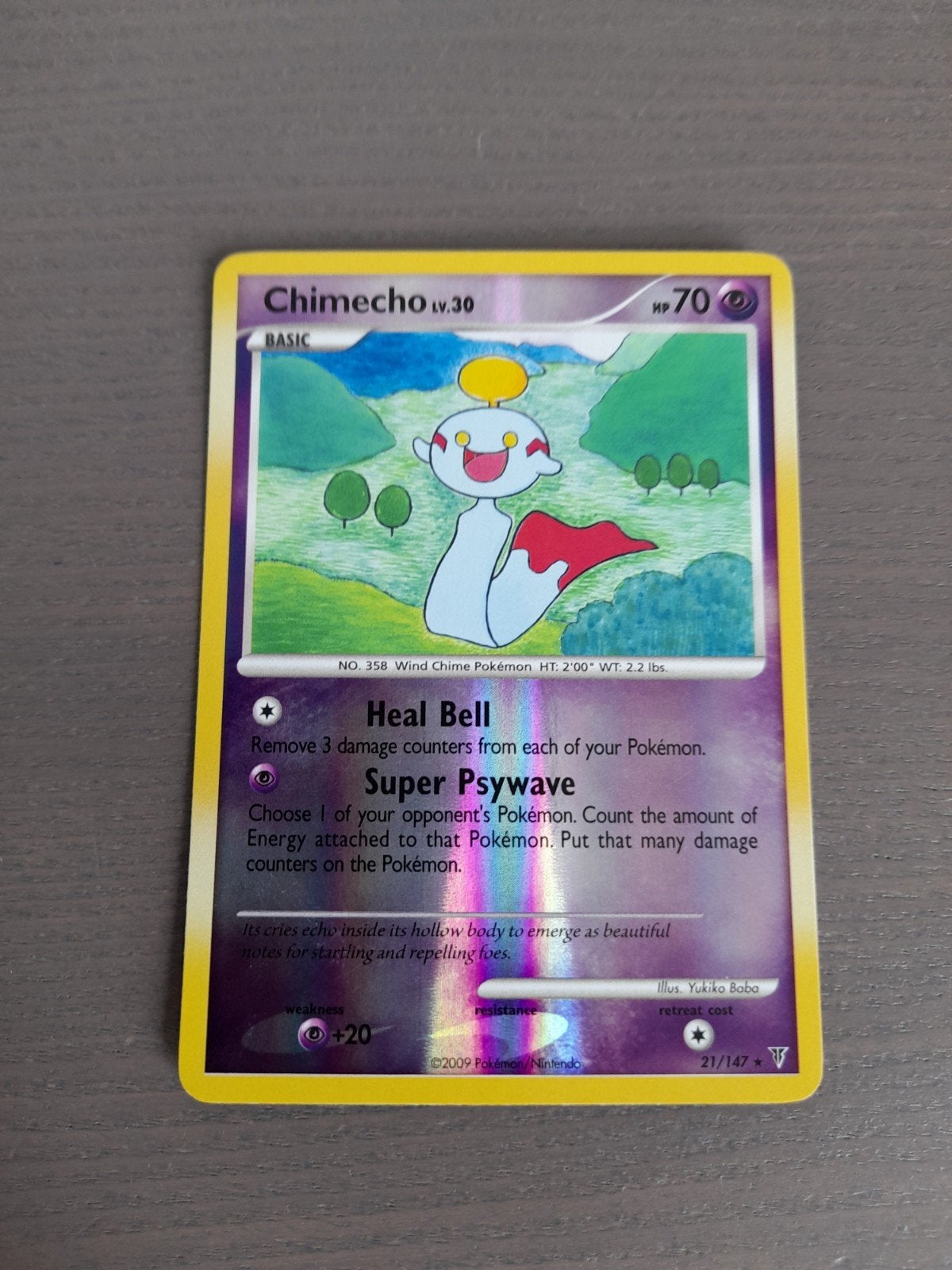 Supreme victors 21/147 chimecho reverse, Ophalen of Verzenden, Gebruikt, Losse kaart, Foil