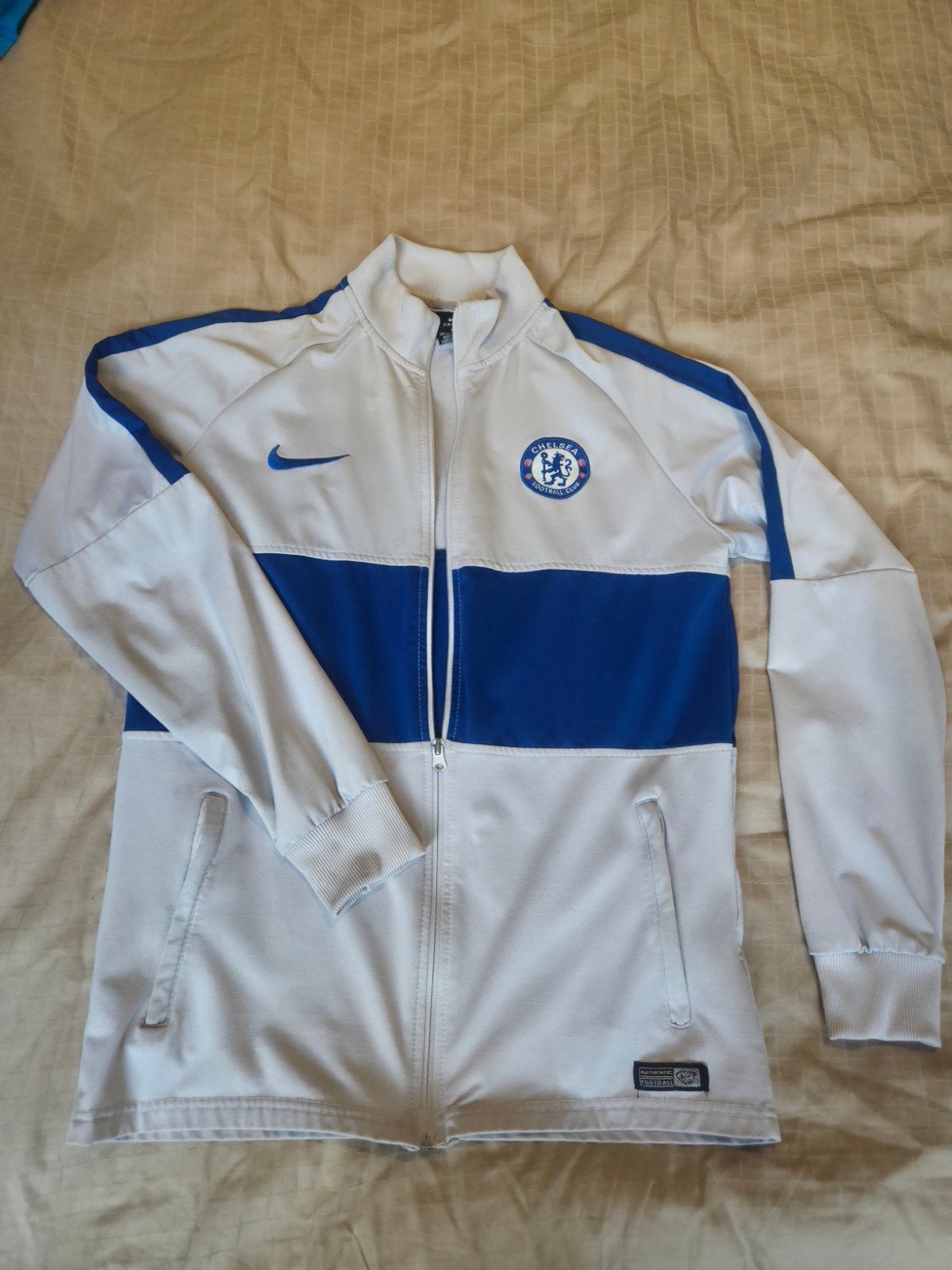 Nike Chelsea Trainingsjack - Wit/Blauw, Maat 52/54 (L), Wit, Nike, Ophalen of Verzenden