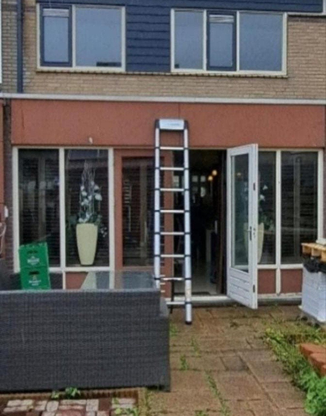 hardhouten kozijn hardhouten deuren dubbel glas pui, Ophalen of Verzenden, Zo goed als nieuw, Hout, Raamkozijn