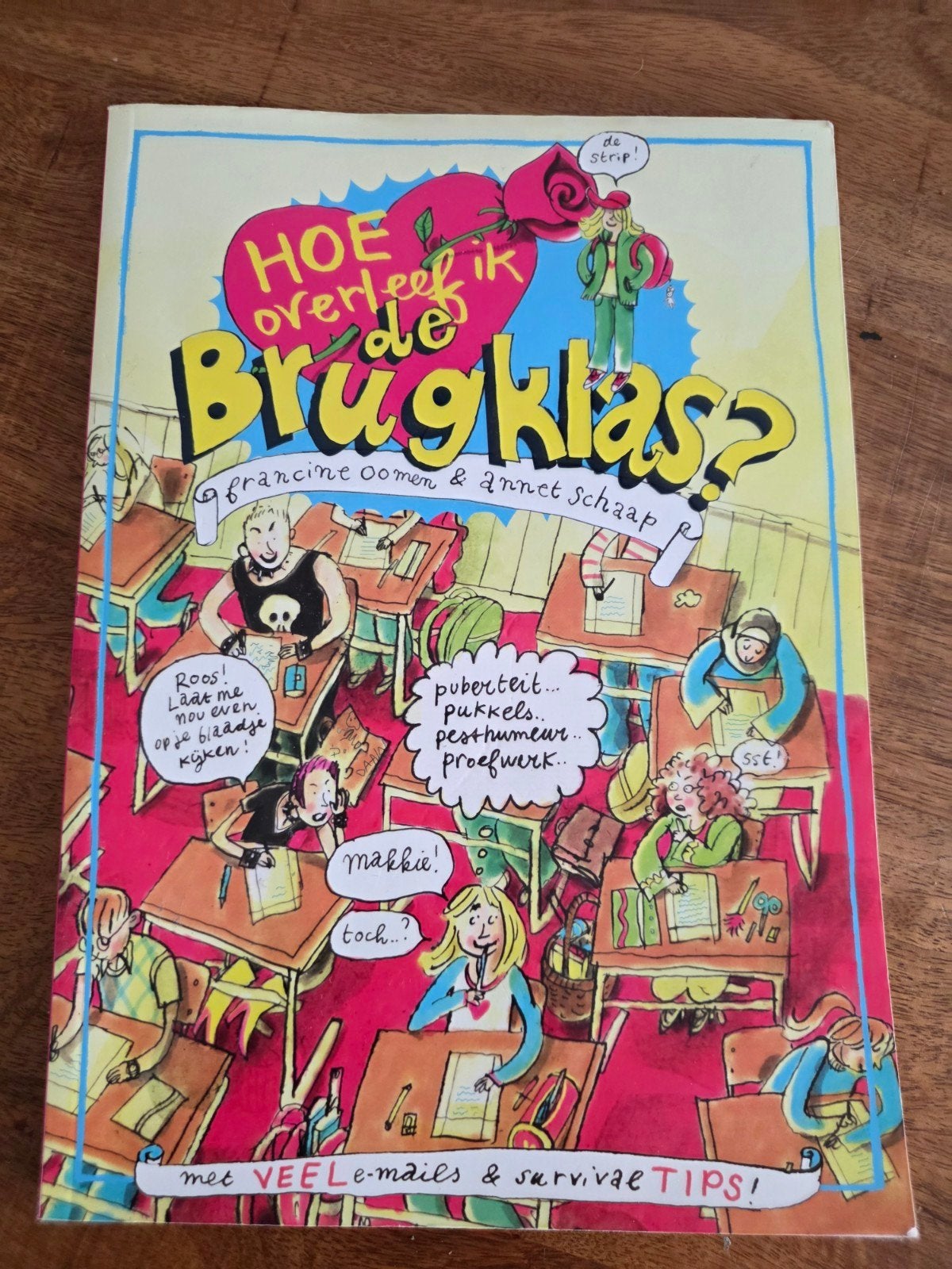 Hoe overleef ik de brugklas? - Stripboek Francine Oomen, Boeken, Ophalen of Verzenden, Zo goed als nieuw, Francine Oomen & Annet Schaap