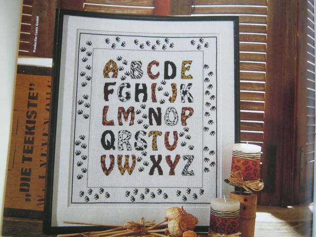Borduurpatroon  Dieren prints merklap  nr 3121, Verzenden, Zo goed als nieuw, Handborduren, Patroon