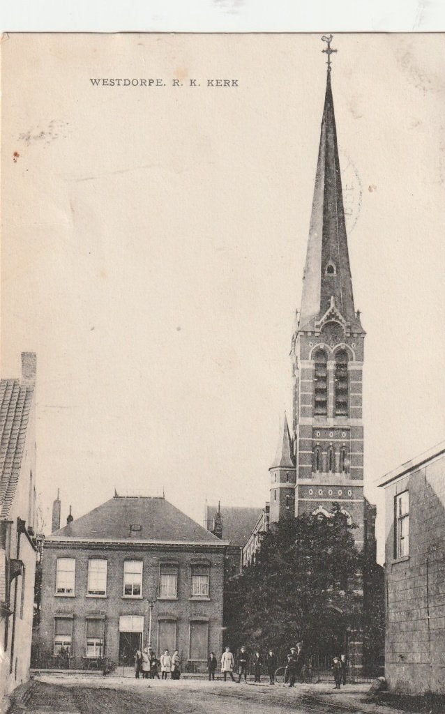 Westdorpe (Zld.) - R.K. Kerk, ca. 1925., Ophalen of Verzenden, 1920 tot 1940, Gelopen, Zeeland