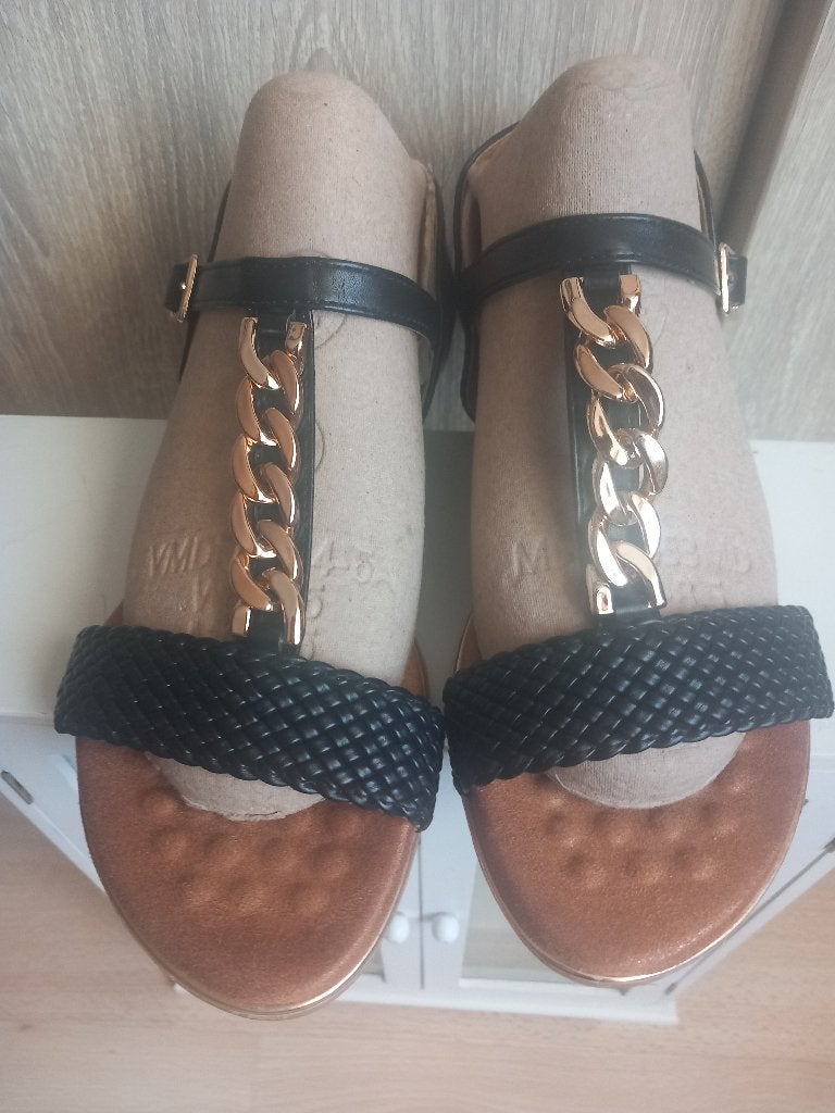 Sandalen/ Dolcis, Dolcis, Zwart, Zo goed als nieuw, Sandalen of Muiltjes