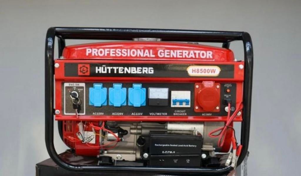 Aggregaat Huttenberg met elektrische start, Verzenden, Nieuw, Minder dan 5 kVA, Benzine