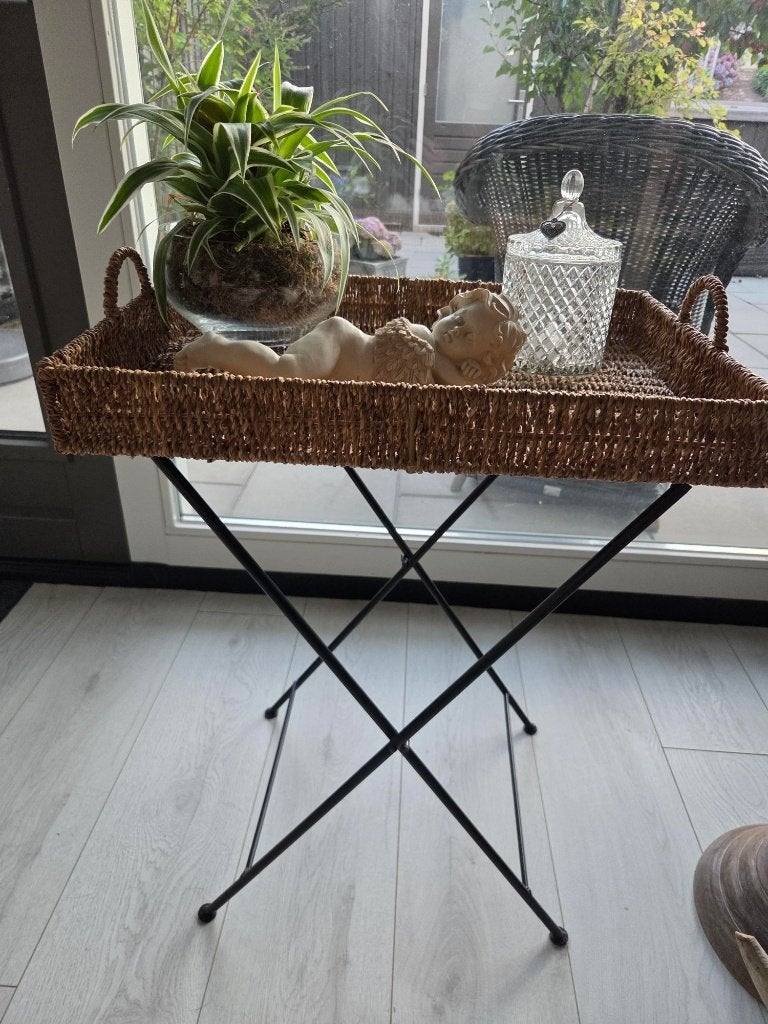 Butlertray, Ophalen, Natuurlijk materiaal, Zo goed als nieuw, Afneembaar