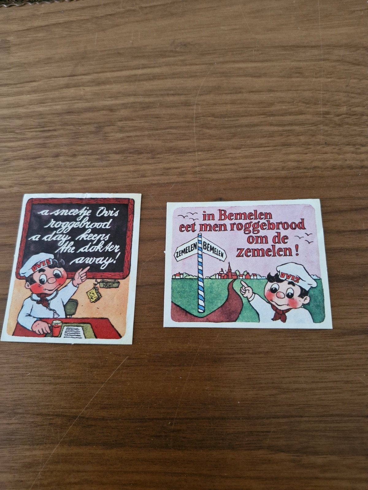 1614 Vintage Ovis Roggebrood Stickers - 8x7 cm, Ophalen of Verzenden, Gebruikt, Meerdere stickers