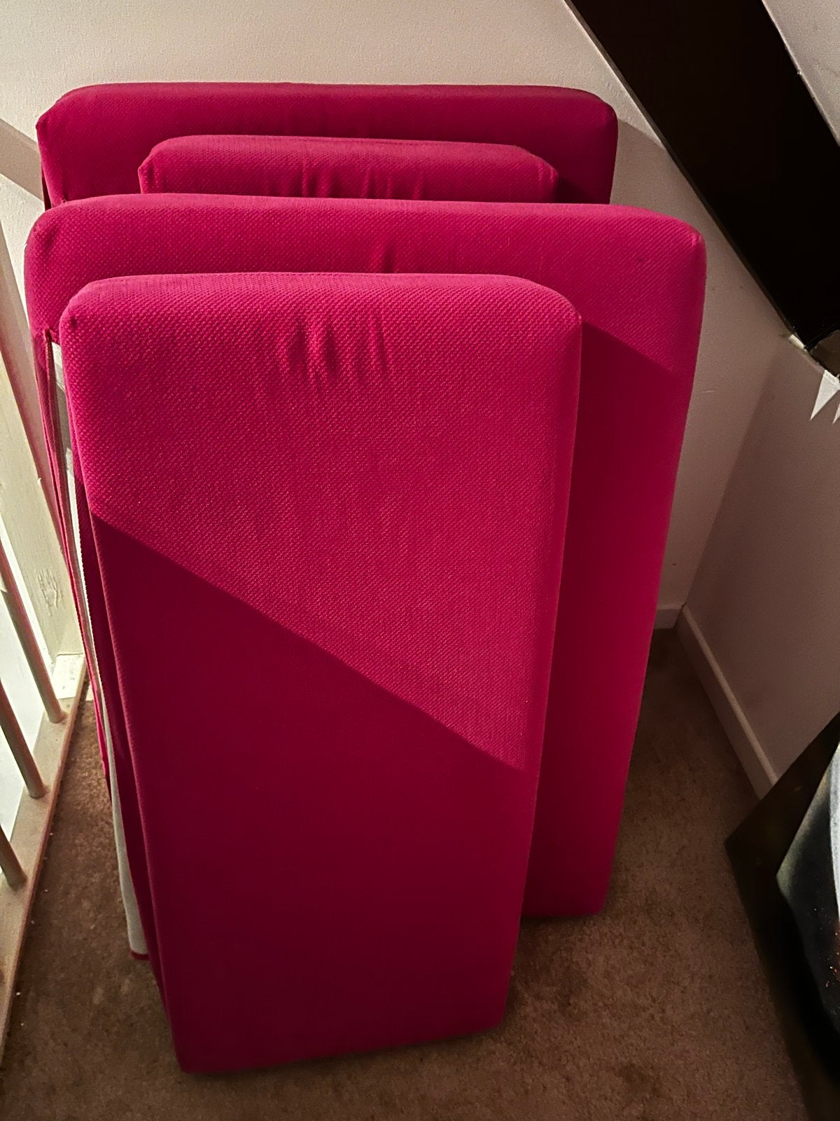 Roze bankkussens, Huis en Inrichting, Ophalen, Gebruikt, 150 tot 200 cm, Tweepersoons