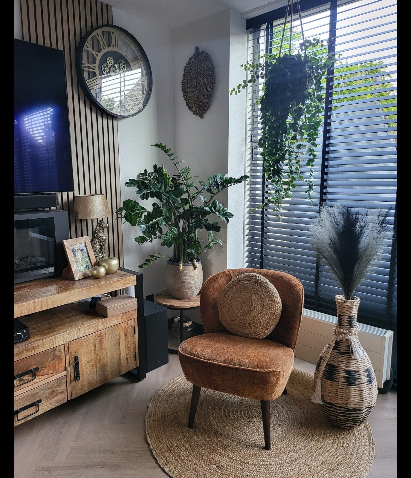 Lampenvoet luipaard design met kap 22x22x51, Ophalen, Overige merken, Textiel, Met kap
