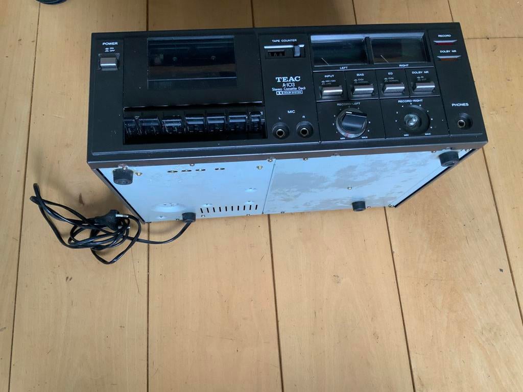 :TEAC Cassettedeck:zwart /Gebruiksnoeren/kabels /boek €50,00, Audio, Tv en Foto, Cassettedecks, Ophalen of Verzenden, Enkel, Overige merken