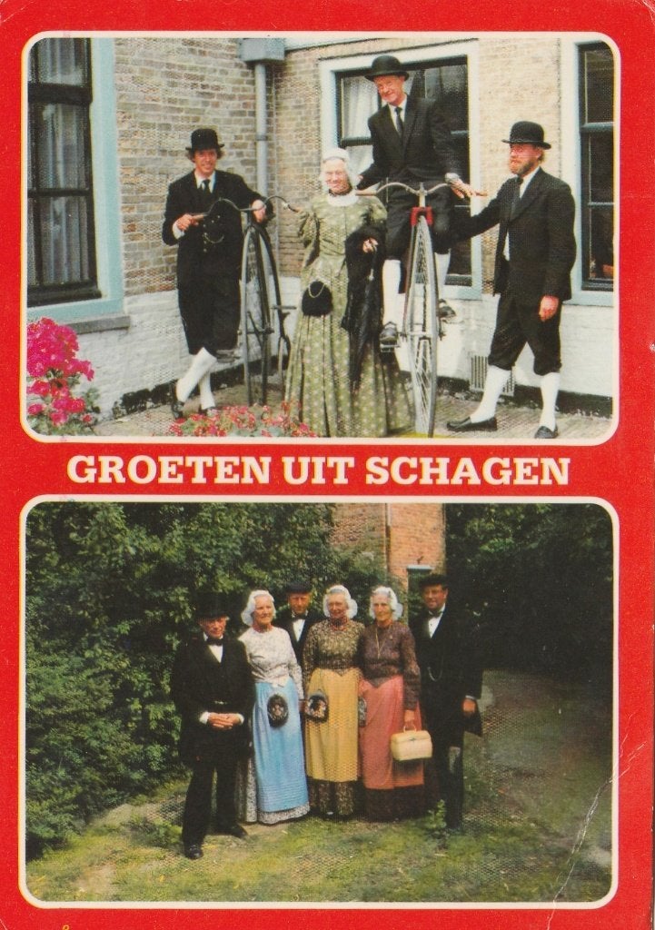 SCHAGEN Klederdracht Groeten, Verzamelen, Ansichtkaarten | Nederland, Verzenden, 1980 tot heden, Gelopen, Noord-Holland