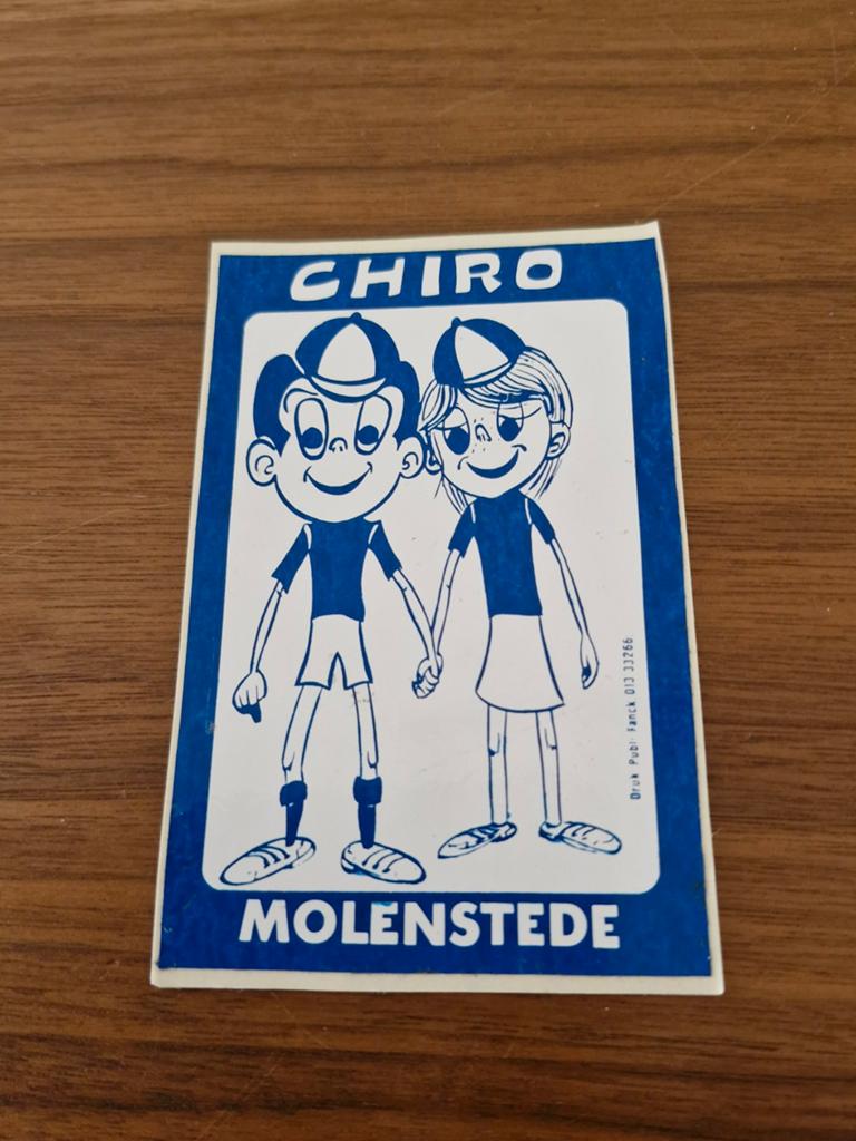 8234 Vintage Chiro Molenstede Sticker, Ophalen of Verzenden, Gebruikt, Overige typen