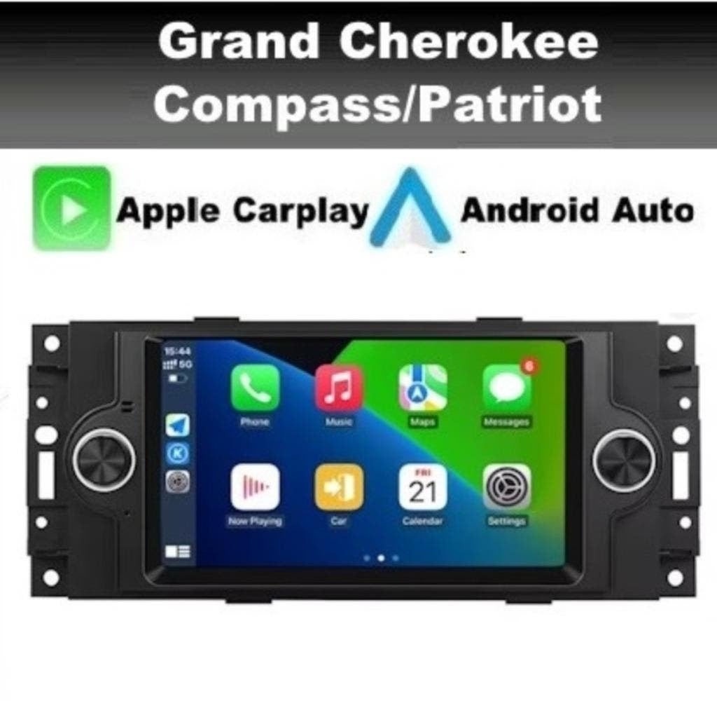 Jeep Compass Patriot navigatie android 15 apple carplay dab+, Auto diversen, Autoradio's, Ophalen of Verzenden, Nieuw