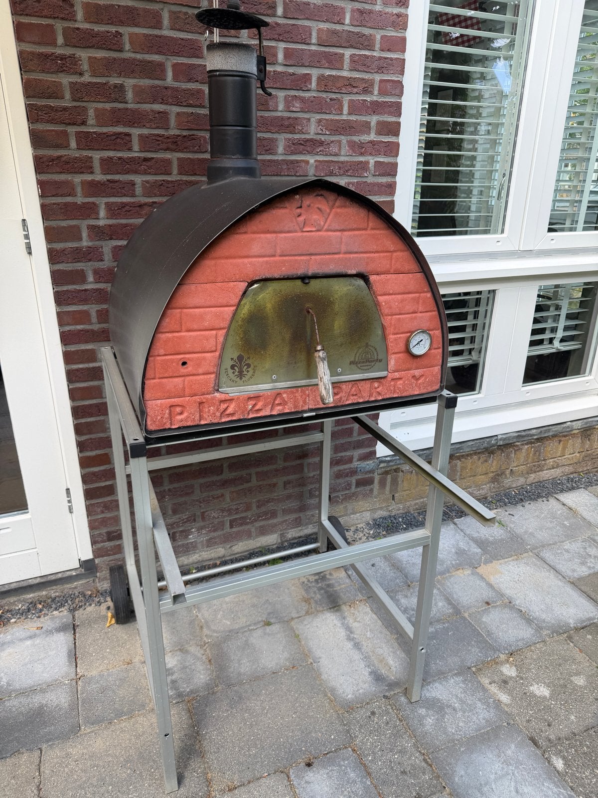 Pizza Party houtgestookte pizzaoven met onderstel, Tuin en Terras, Pizzaovens, Ophalen, Gebruikt