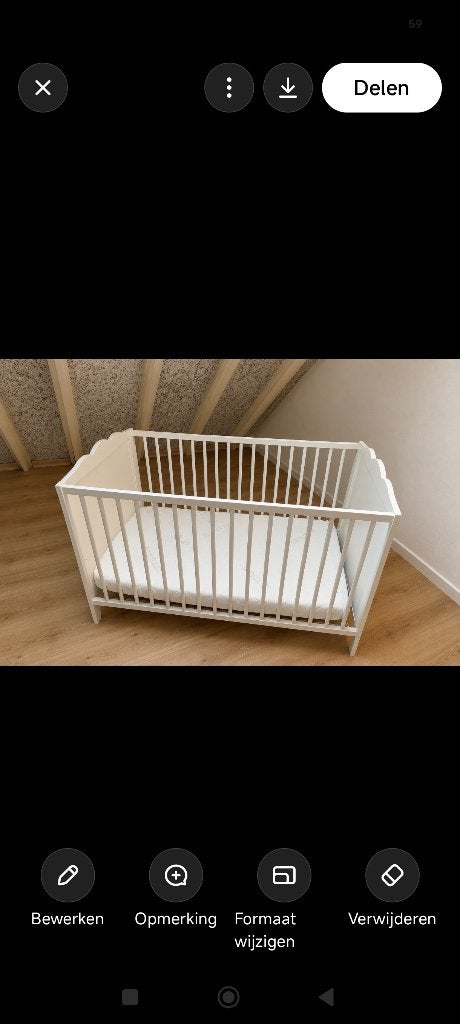 gratis zeer nette kinderledikantje, Kinderen en Baby's, Ophalen, Gebruikt, 70 tot 85 cm, Matras
