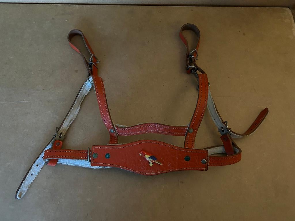 Kinder tuigje rood leer vintage, Kinderen en Baby's, Ophalen, Gebruikt