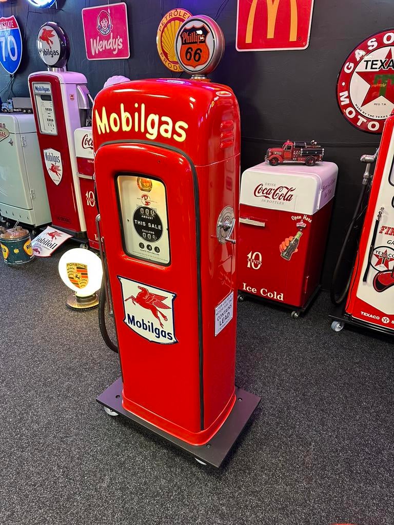 USA benzinpomp Martin & Schwartz 80 Mobilgas Gas Pump, Ophalen, Gebruikt