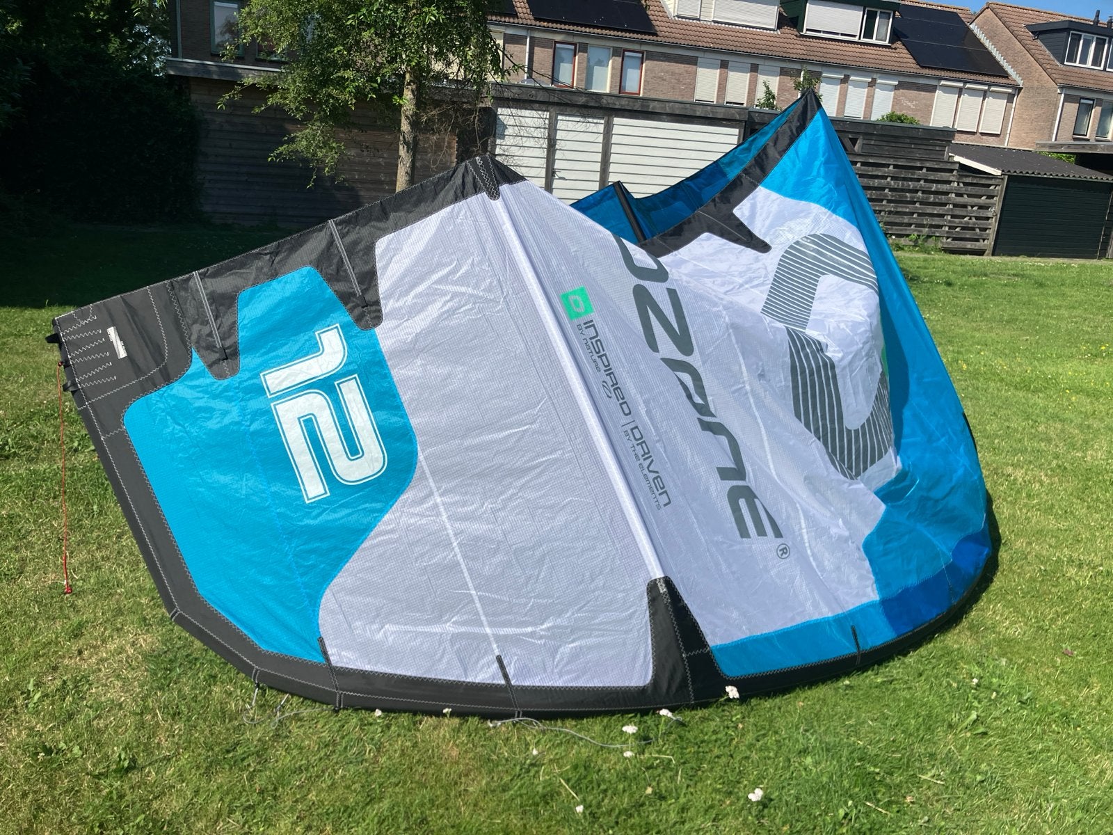 Ozone Enduro V5 12m2 (zga)nieuw, Watersport en Boten, Ophalen, Geen board, Zo goed als nieuw, Kite