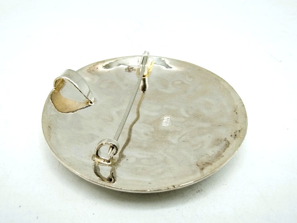 Zilveren hanger / broche, 925, Gebruikt, Overige voorstellingen, Info@zilverwebsite.nl, Verzenden