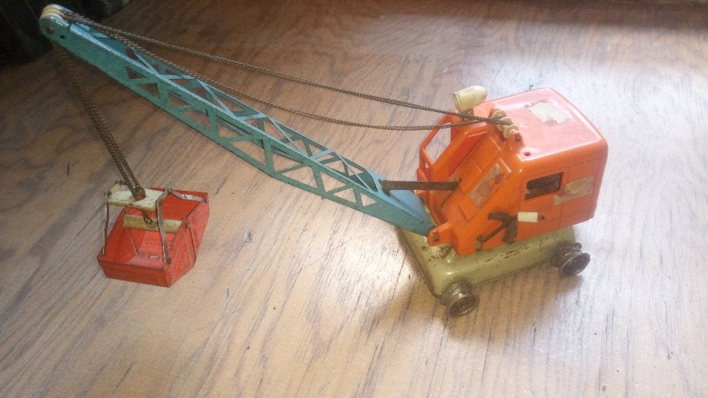 Oude GAMA speelgoed kraanwagen - jaren '60, Ophalen of Verzenden