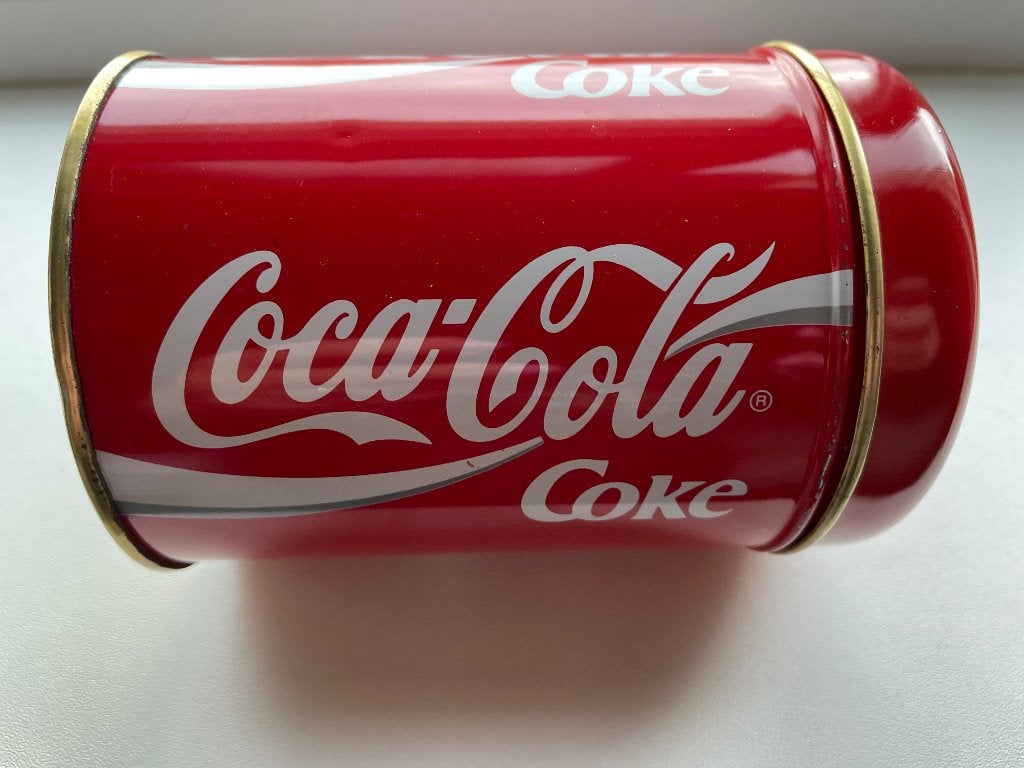 Coca Cola blikje, Verzamelen, Ophalen of Verzenden, Zo goed als nieuw, Gebruiksvoorwerp