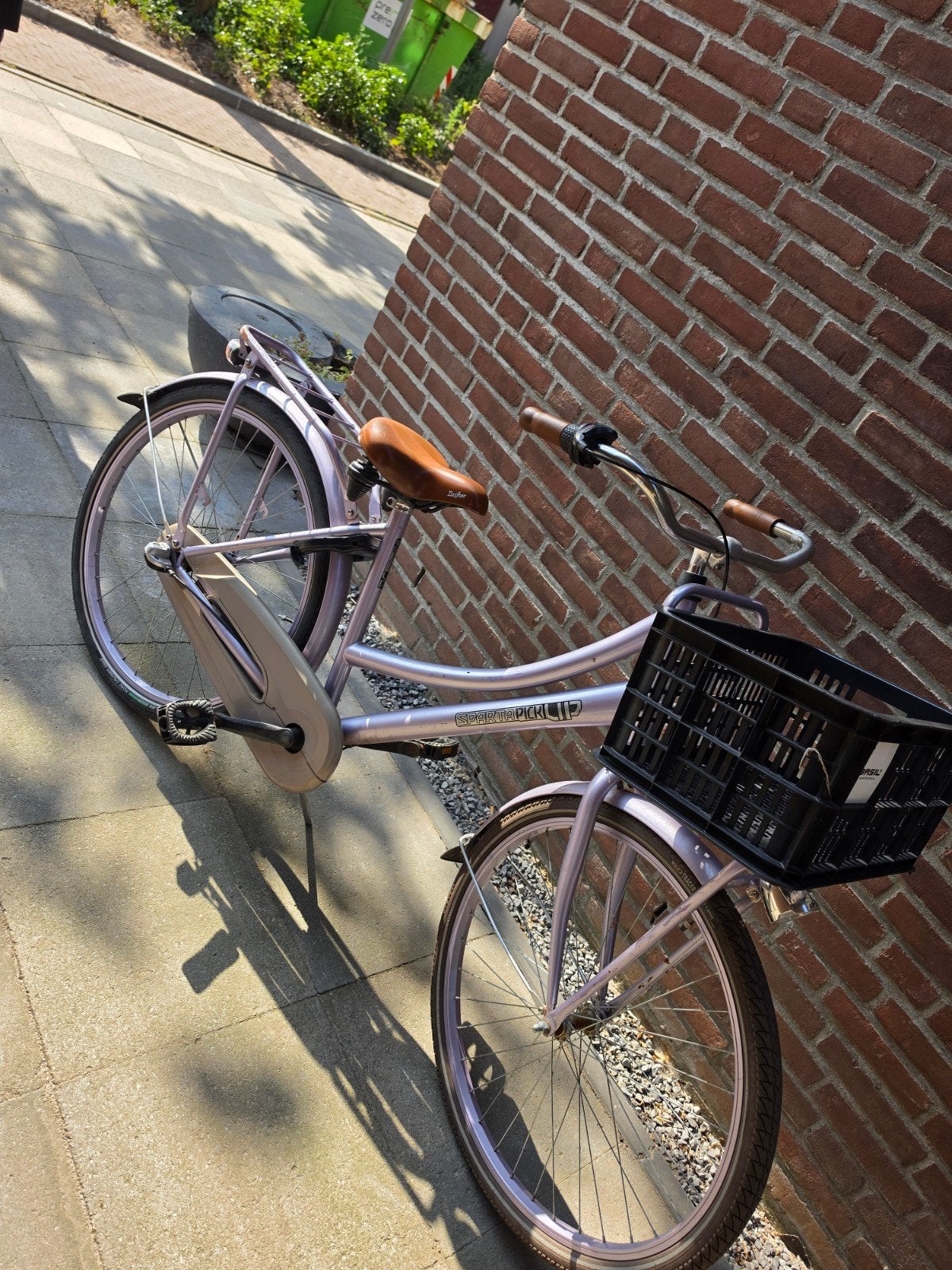 Leuke paarse damesfiets zonder mandje - enkele roestplekjes, Gebruikt, Velgrem, Versnellingen, Overige merken