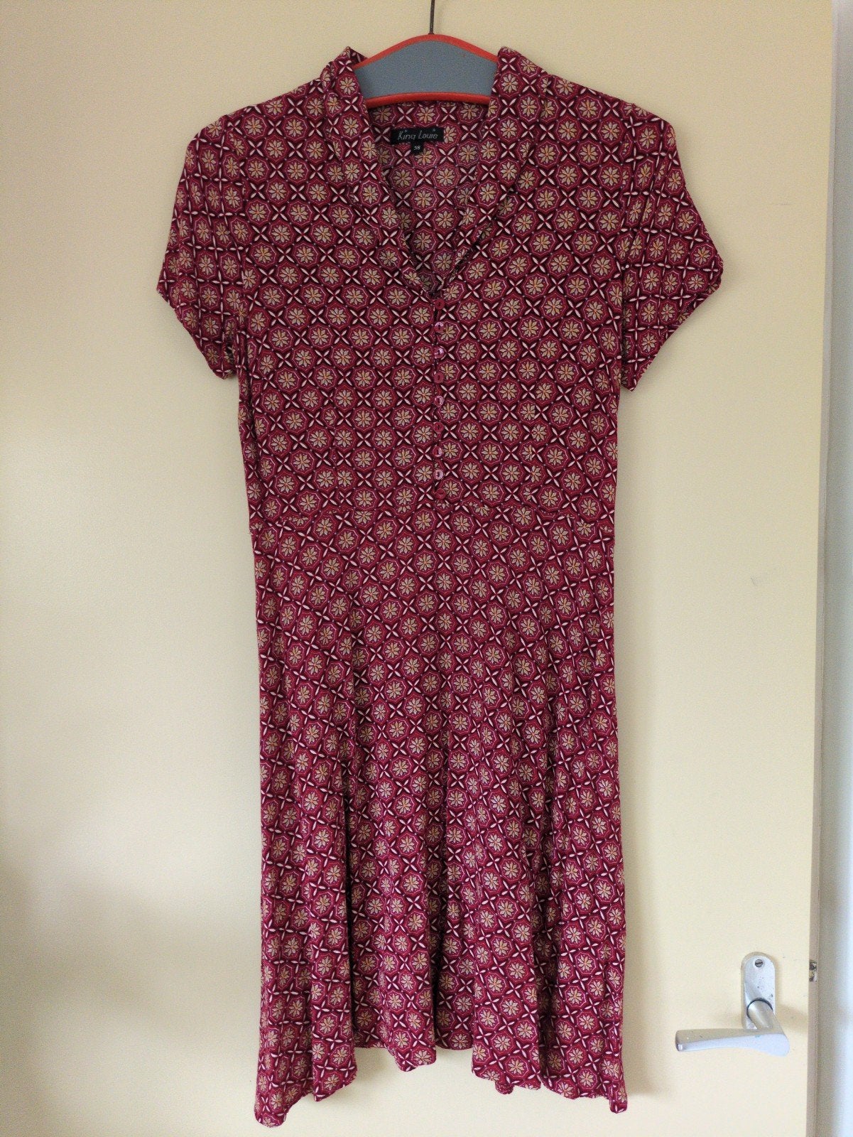 King Louie jurk met bloemenprint maat s/m- Maat 38, Kleding | Dames, Maat 38/40 (M), Ophalen of Verzenden, Zo goed als nieuw, King Louie