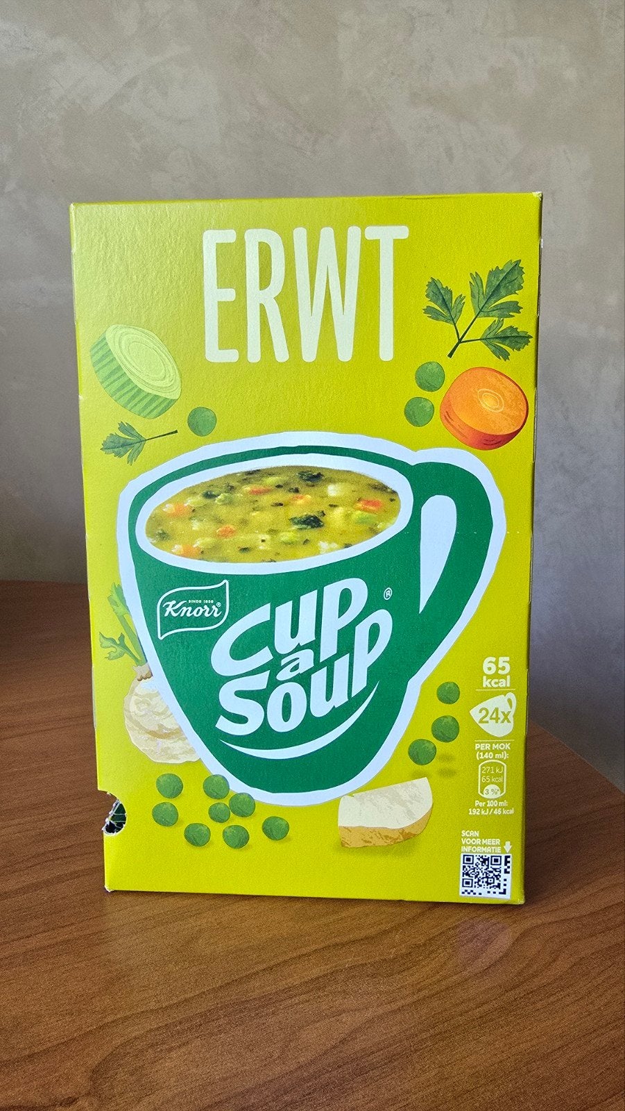 Cup a soup., Ophalen
