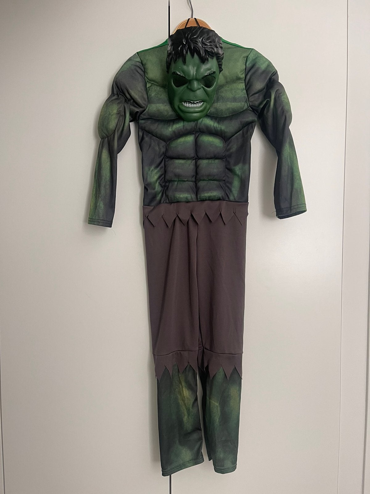 Hulk verkleedpak met masker (kind), Ophalen of Verzenden, Zo goed als nieuw, Jongen of Meisje
